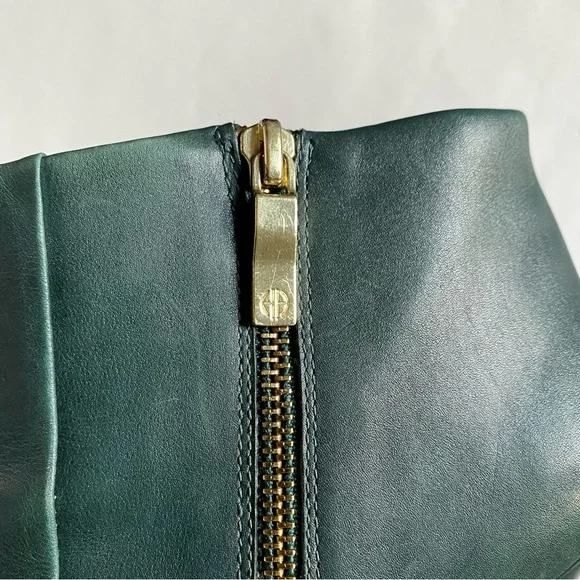 House of Harlow HoH “Leslie” Dark Green Boho leather Booties. - Picture 7 of 9